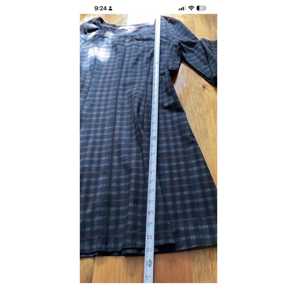 Altar’d State Women's (M) A-Line Swing Dress in Black/Gray Plaid Long Sleeves - Picture 6 of 8